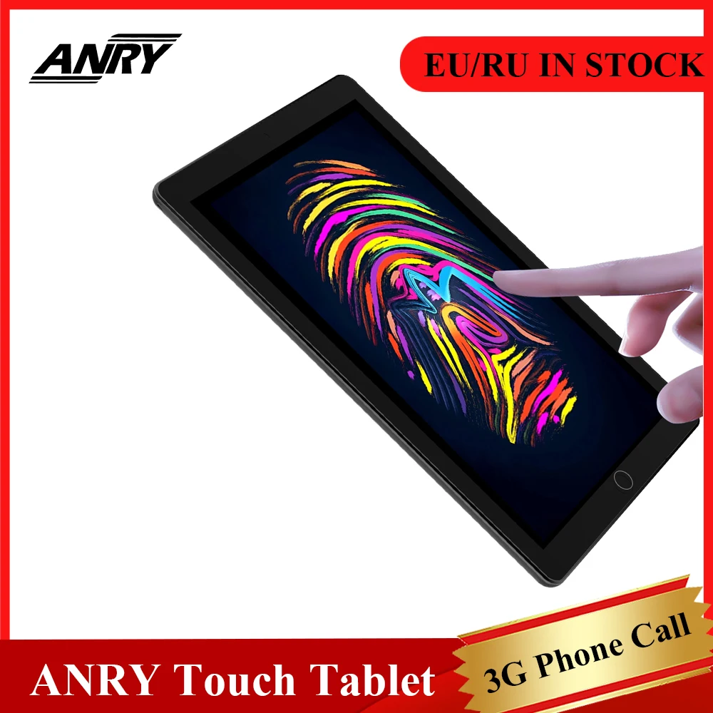 

ANRY 3G Phone Call Tablets 10 inch Android 7.0 Touch Screen Quad Core 1GB+16GB Wifi GPS Bluetooth kids Children Learning Phablet