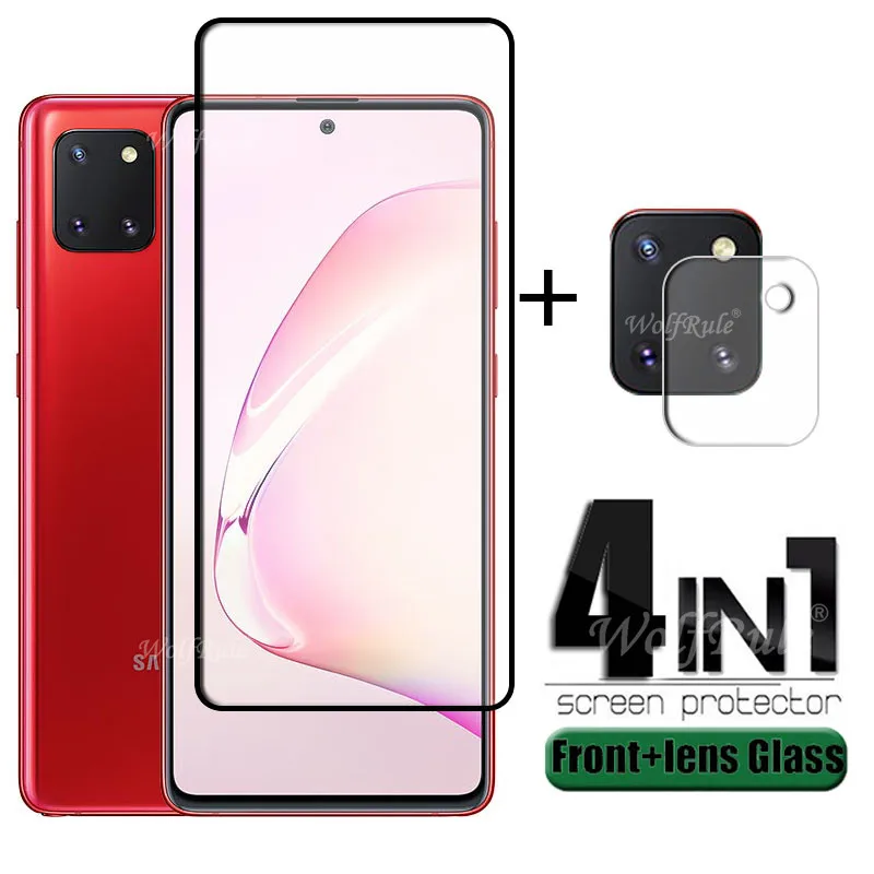 4 In 1 Per Samsung Galaxy Note 10 Lite Vetro Per Samsung Note 10 Lite Pellicola Salvaschermo Per Samsung Note 10 Lite Vetro Dell'Obiettivo