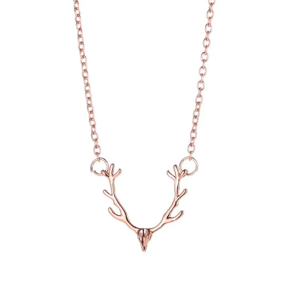 

Dropshipping Christ Christmas Little Deer Horn Deer Elk Necklace Wish Fashion Jewelry