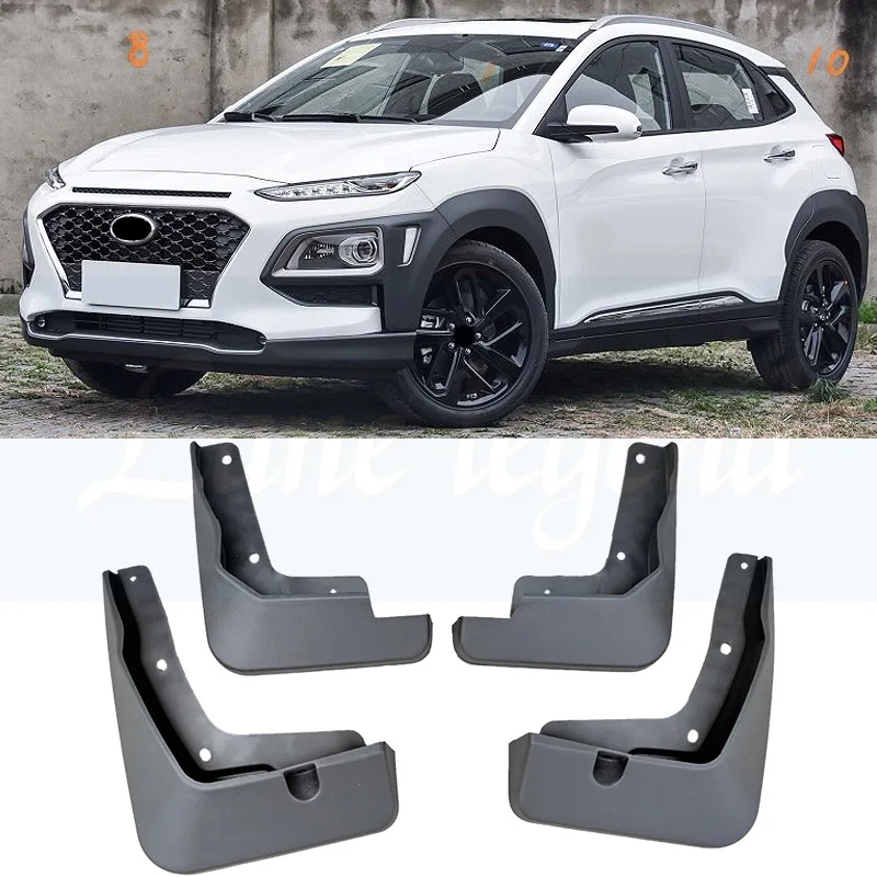 4 шт. Черный ABS брызговик грязи крыло крышка наружный модинг отделка автомобиля Стайлинг Аксессуары для HYUNDAI ENCINO KONA