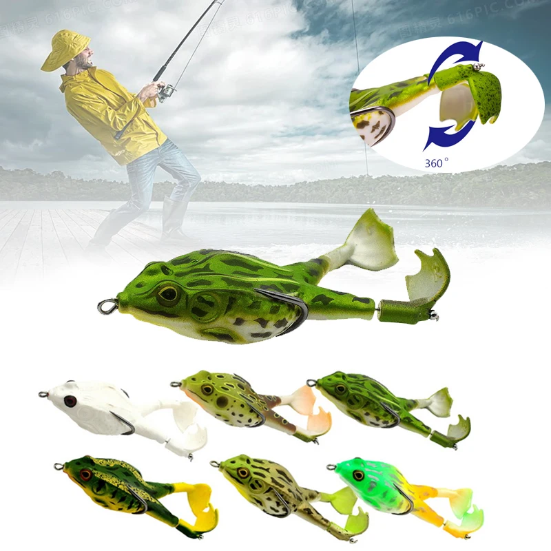 

Frog Lure Double Propeller Fishing Lures Fishing Spinner Bait Wobblers Soft Baits Jigging Frog Lure Soft Prop Wobblers 2020