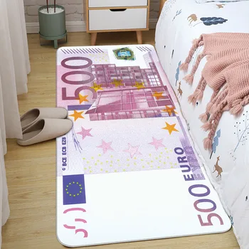 

New Euro Indoor Money Door Mat Non-Slip Door Mats Area Rugs And Room Flannel Decor Carpets Alfombras Kitchen Carpet Mats Floor