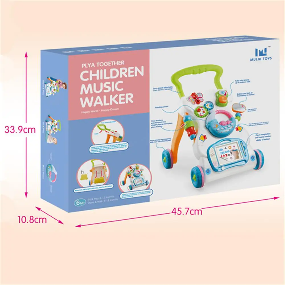 Kidlove модернизированная детская ходунка многофункциональная анти-Роллер регулируемая высота ходунка