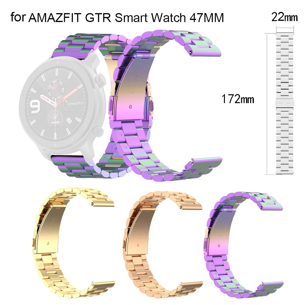 

Stainless Steel Wristband Replacement Strap for AMAZFIT GTR Smart Watch 47MM High Quality Free Shipping