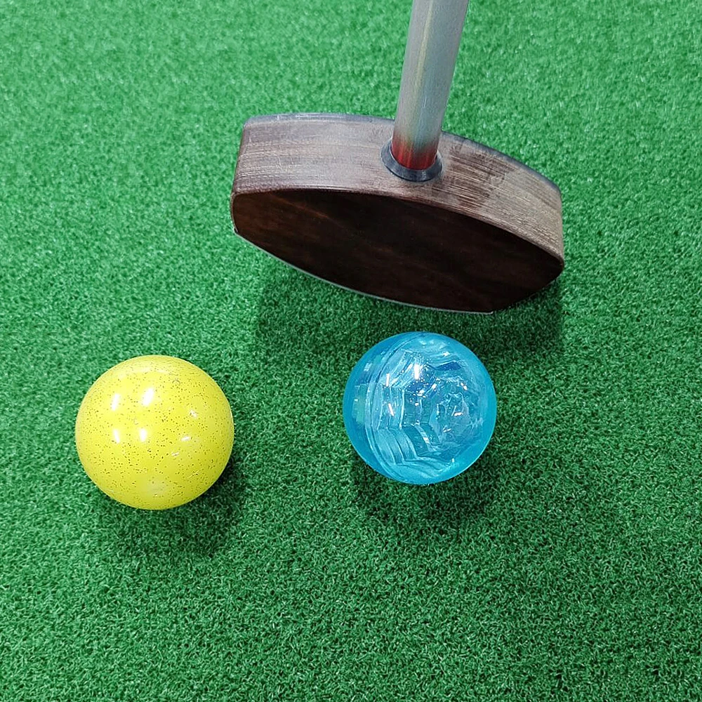 Golf Balls 1pcs Solid Color/Solid Color With Gold Powder/Pyramid Double-layer Transparent Sand Forest Balls