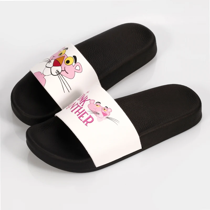 Zapatillas de verano de dibujos animados sandalias deslizantes al aire  libre Pantera Rosa antideslizante baño casa zapatillas Playa Mujeres  zapatillas Sandalias - AliExpress Calzado