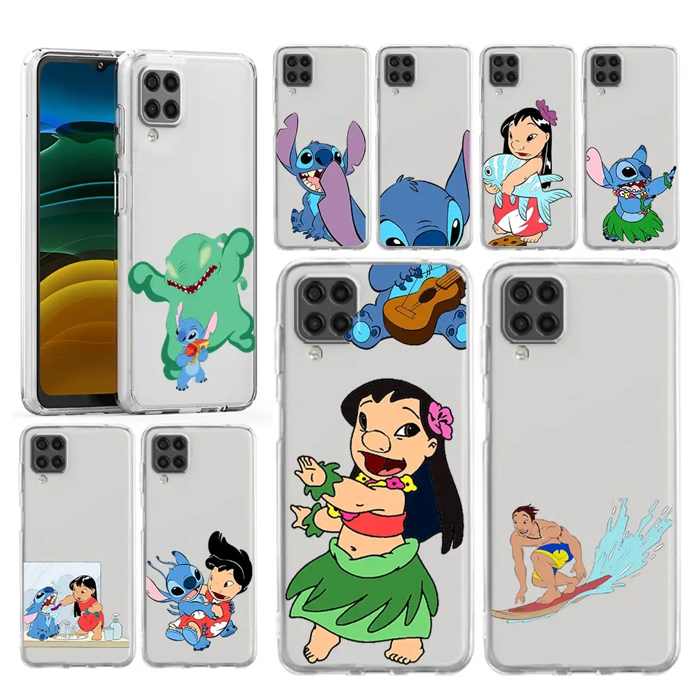 Disney Lilo Stitch Cartoon Case For Samsung Galaxy M31 M51 M52 5G M30s M31s A32 A52 A12 A21s A11 M11 M21 Clear Soft Cover | Электроника