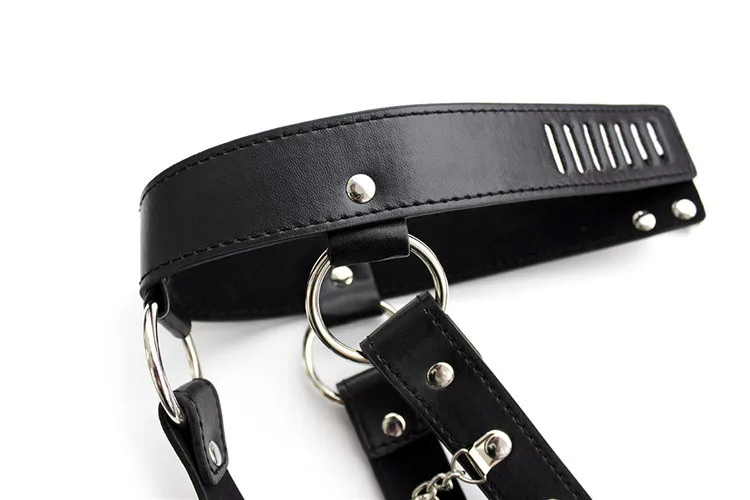 Adults Game Fetish Sexy Bondage Women's Breast Bra Bondage ,Leather&Metal Chain Sexy .Sex Products For Couples (6)