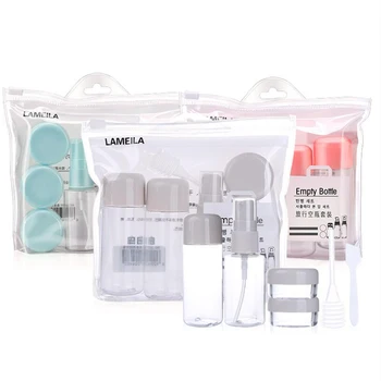 

8Pcs Portable Soap Lotion Liquid Dispensers Travel Spray Empty Bottles Set Tool Random Color