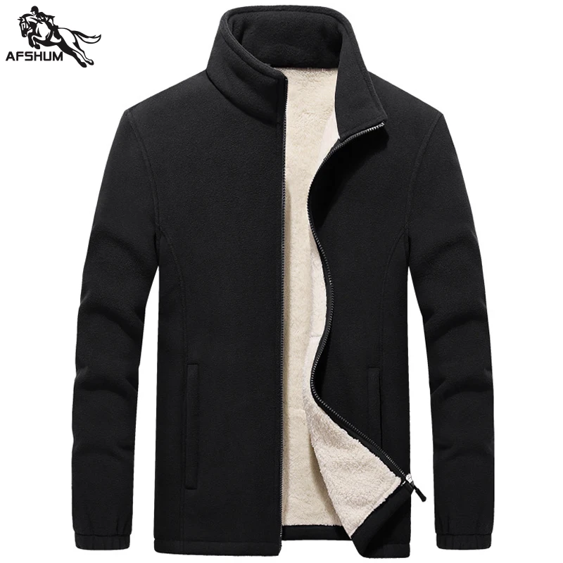 winter Jacket Mens 6XL 7XL 8XL 9XL New Fleece Top Men's Casual windbreaker jackets Solid color Warm coats youth men clothing 889 | Мужская