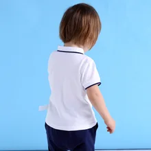 Детская одежда в европейском и американском стиле; Новинка года; летняя детская футболка с короткими рукавами; хлопковая Детская рубашка поло для мальчиков
