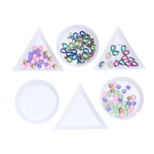 5 шт. Треугольные пластиковые Стразы DIY инструменты хранение для принадлежностей для дизайна ногтей коробка тарелка лоток держатель Контейнер блестящая чашка Маникюрный Инструмент Набор для ногтей