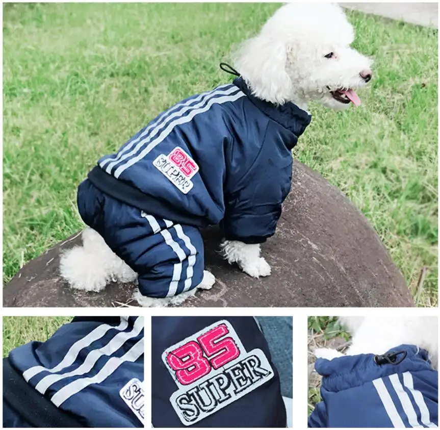 SUPREPET Одежда для собак Рождественская одежда собаки больших зимняя Adidog полосатая