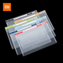 6 упаковок Xiaomi сумка для файлов Водонепроницаемая А4 Сумка для документов сумка-бумажник держатель прозрачный органайзер для документов для офиса
