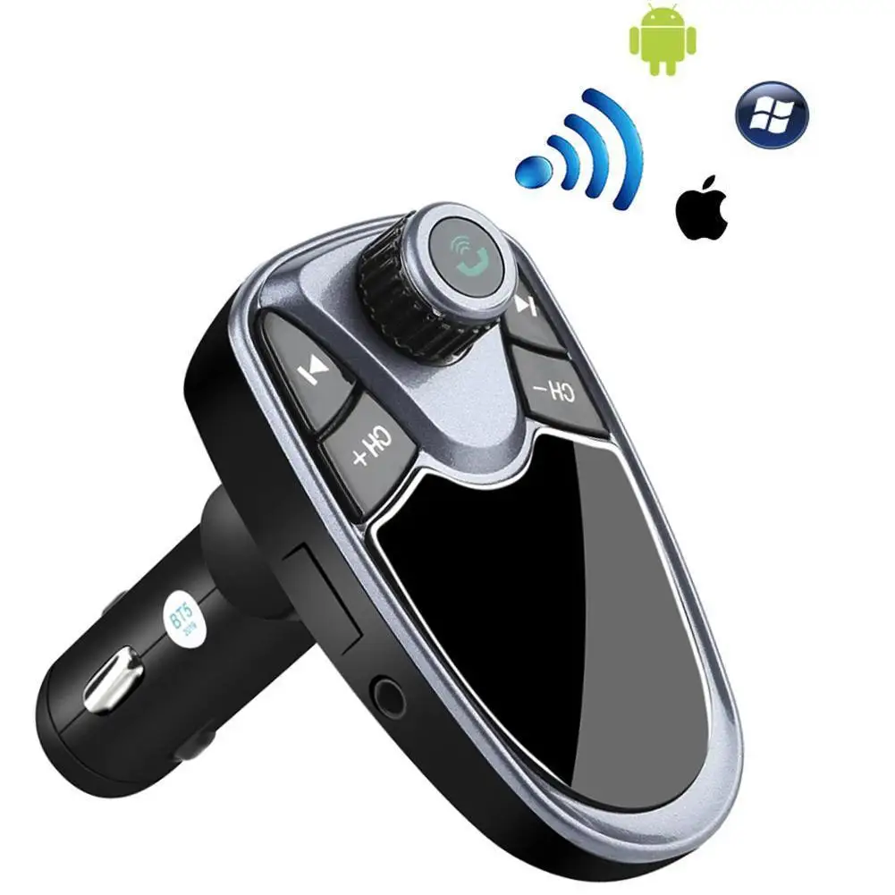 FM-трансмиттер в автомобиль Bluetooth 5 0 с двумя USB-портами для зарядки USB MP3 музыкальный