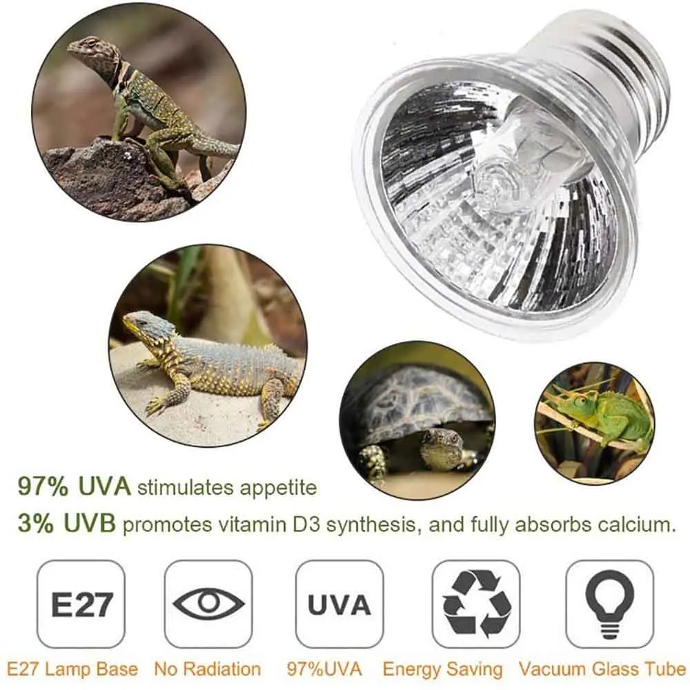 

3pcs Ultraviolet Heating Sunlight Pet Reptile Bulb Bulb Snake Tortoise Bask