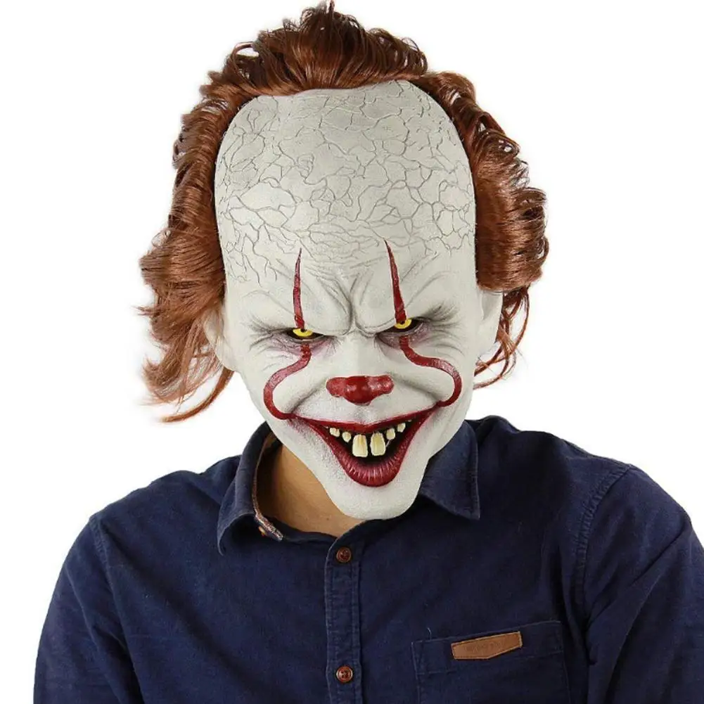 

2019 Movie Stephen King's It 2 Joker Pennywise Masks Full Face Clown Latex Masks Halloween Party Horribles Masks Cosplay Prop
