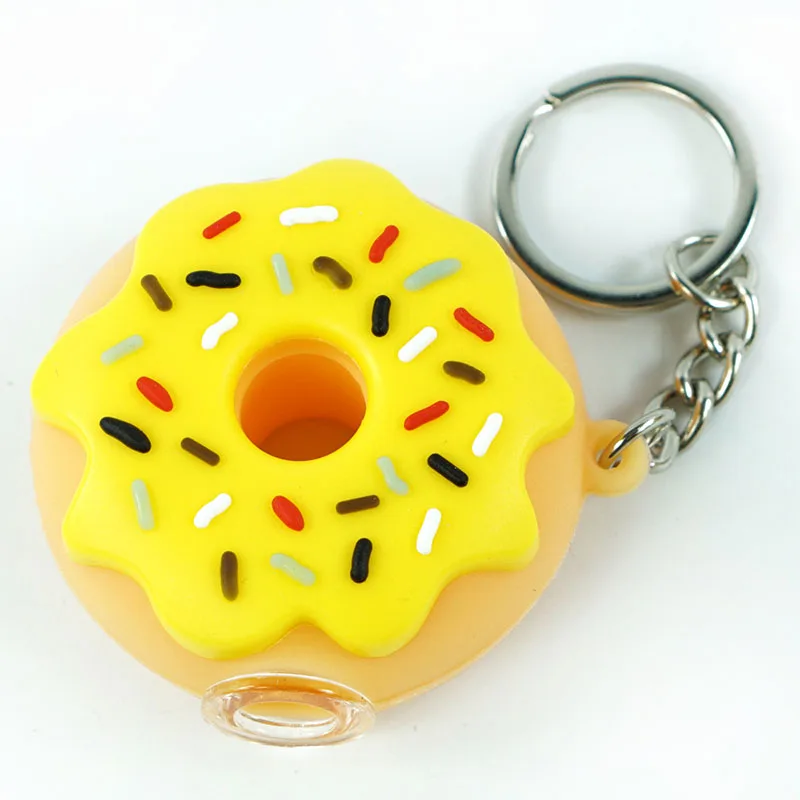 4 pcs Portable Silicone Smoking Pipe wiht glass pipe Donut Design food grade - Цвет: yellow