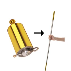 Truques de peso leve e silenciosos, truques de mágica telescópicos de cana, aparência de autodefesa, truques de mágica com elástico em aço de cana, 110cm