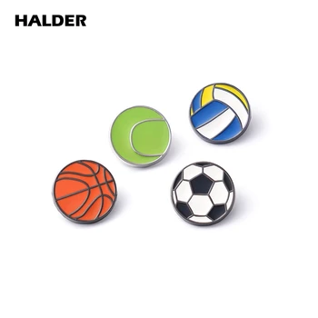 

BR0151 HALDER Football Basketball Volleyball Tennis Enamel Alloy Metal Brooch Lapel pin Jewelry Accessory backpack bags badge