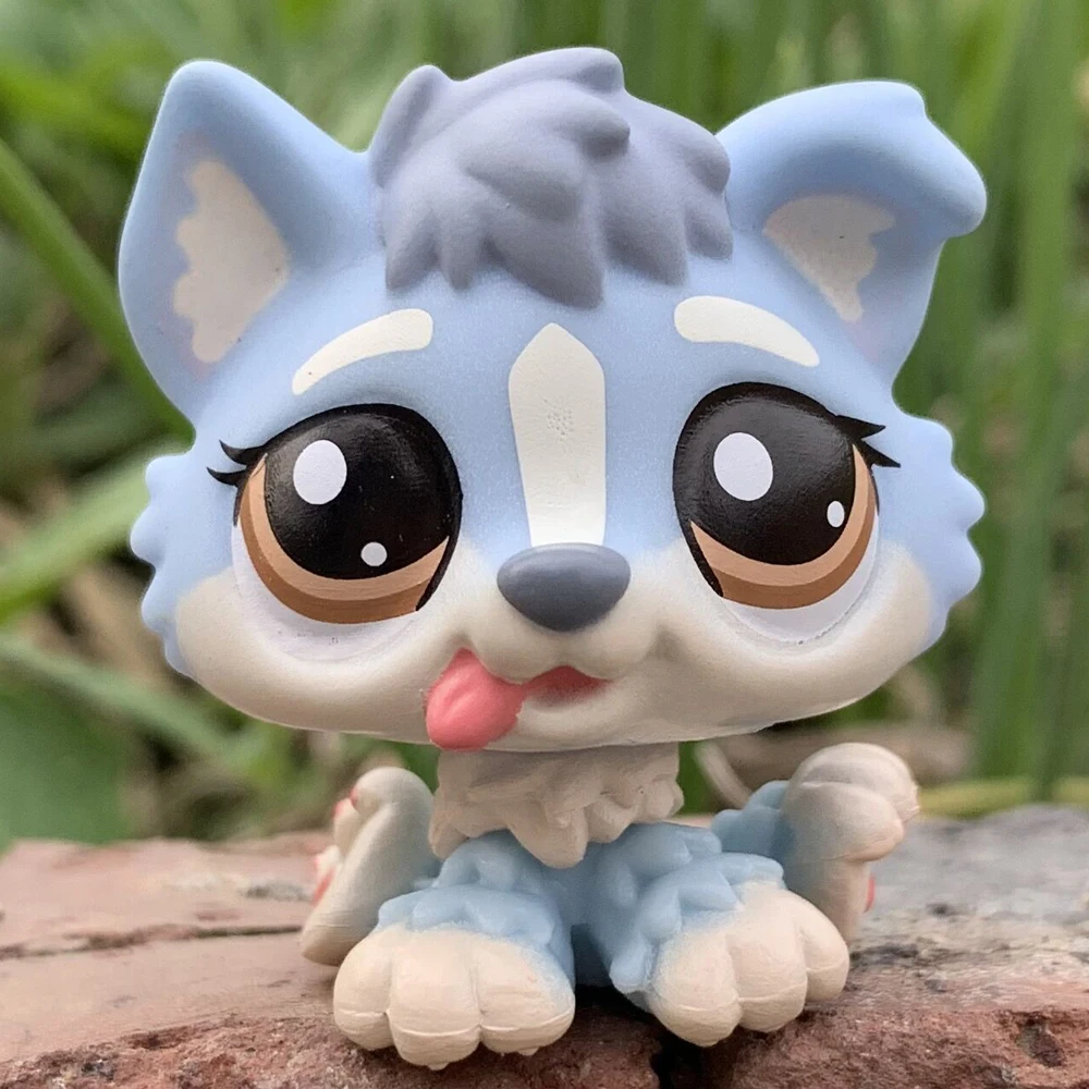 Rare Littlest Pet Shop LPS Boue Dog Pupply Cute Toy Figure Kids Girl Gift 
