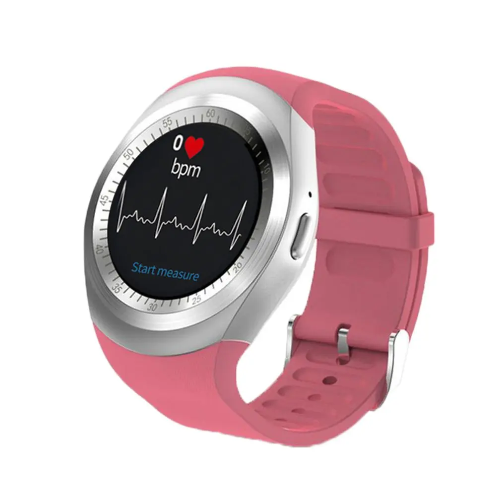 Розовый Умные часы для мужчин sim android круглый телефон сообщение советы Y1X SmartWatch сидя советы дистанционного SmartWatch спортивные часы - Цвет: Розовый