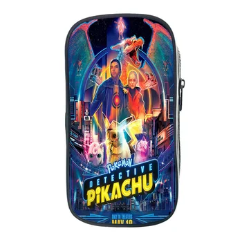 

Cute Pokemon Detective Pikachu Pencil Case Kids Pencil Bag Fashion New High Quality Stationery Bag Daily Pen Bag for Kids