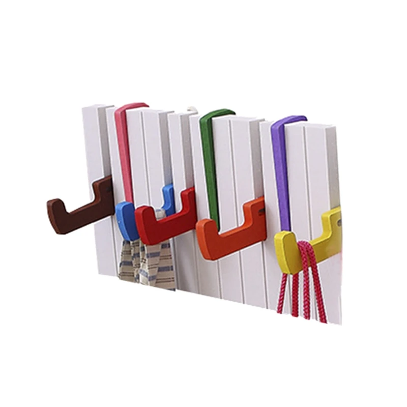 

Piano Keyboard Design Hanger Colorful Creative Scarf Hat Rack Key Holder Wall Mounted Coat Rack