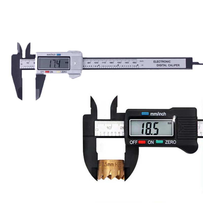 150 мм 6 дюймов суппорт 0,1 мм Точность ЖК-дисплей цифровых электронных углеродного волокна штангенциркуль, микрометр, измерительный инструмент