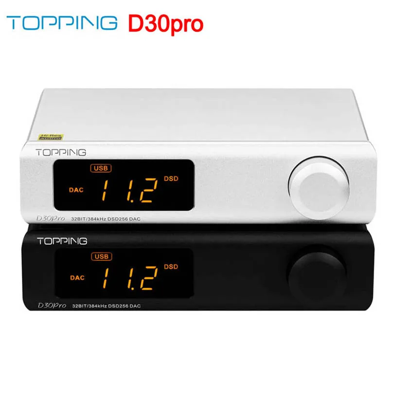 TOPPING D30pro/D30 pro 4×CS43198 Hi-Res DAC DSD256 &amp PCM 32Bit/384kHz Decoder XU208 with Preamplifier Function | Электроника