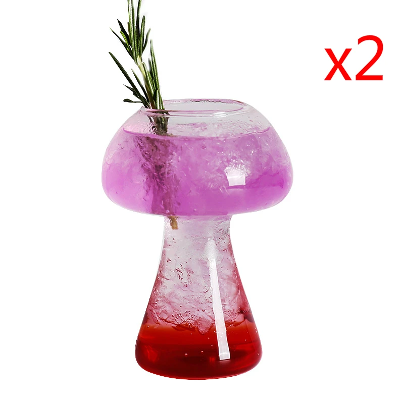 3D Swamm DIY молекулы коктейльный стакан домашний флип кислый бар гриб бокал для вина TIKI Sorbet дешевые забавное пиво стекло - Цвет: 2 Pcs