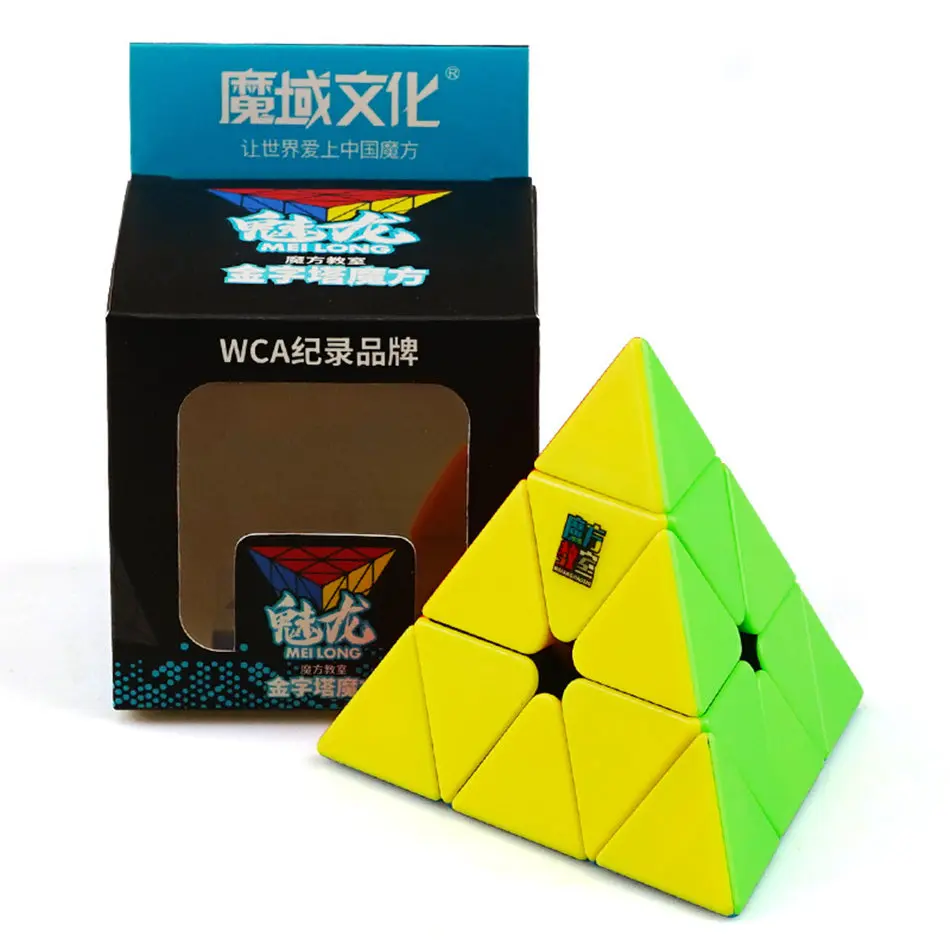 Moyu Meilogn 3x3 куб 3x3x3 Пирамида волшебный куб 3 слоя без наклеек WCA брендовый куб пазл игрушки для детей детский подарок
