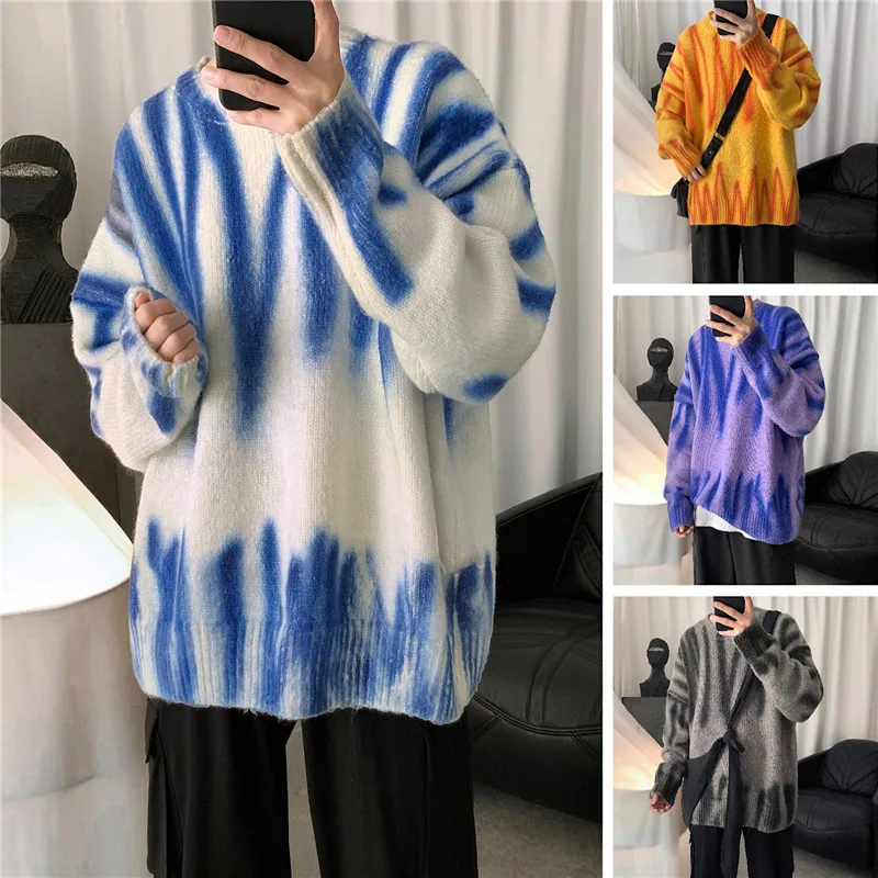 

Winter Sweater Men's Trendy Loose Wild Round Neck Knitwear Bottoming Sweater New Pullovers G24