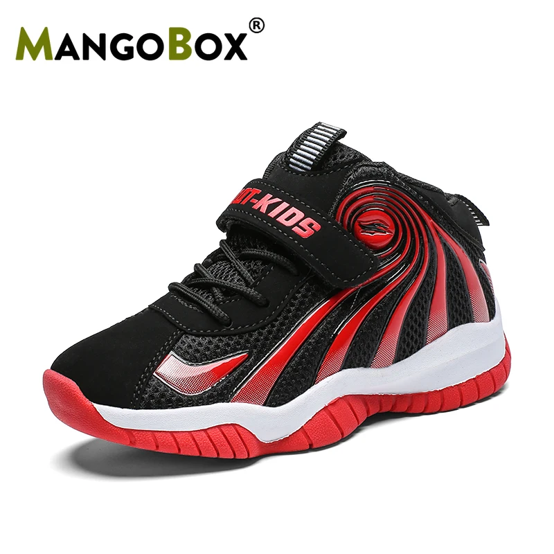Лето, сетчатая дышащая детская Баскетбольная обувь для мальчиков, высокие кроссовки, размер 28-39, Баскетбольная обувь, детские баскетбольные ботинки