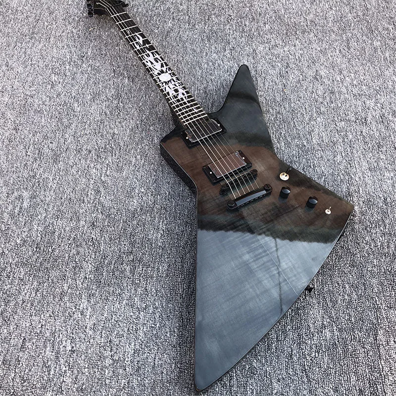 

2019 High quality Electric Guitar,Black hardware Electric Guitar,Mahogany body With Flamed Maple Top,free shipping