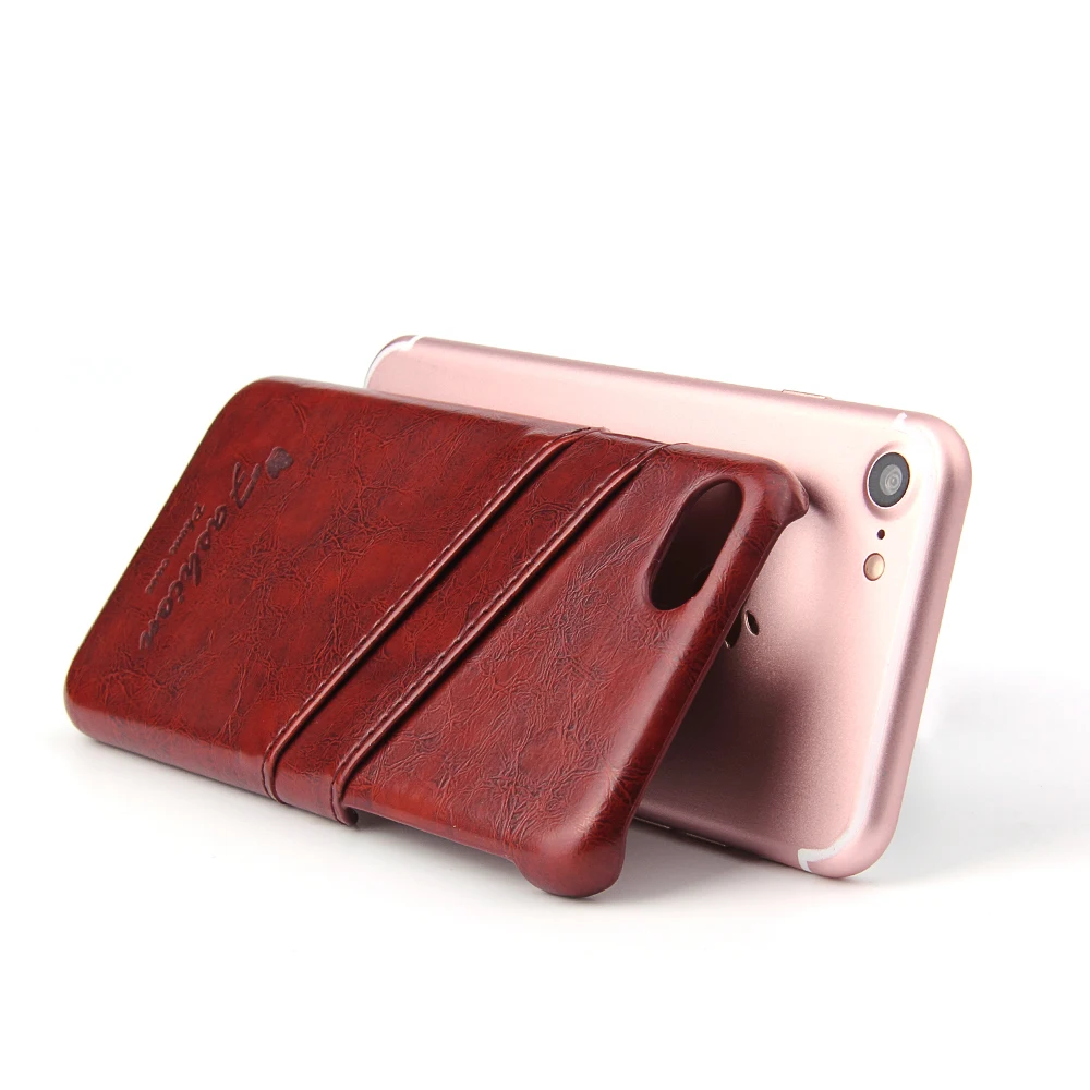 Ретро PU кожаный телефон чехол для iPhone 6 6s Plus 7 8 Plus X Xs Max XR слот для карт защитный чехол бизнес