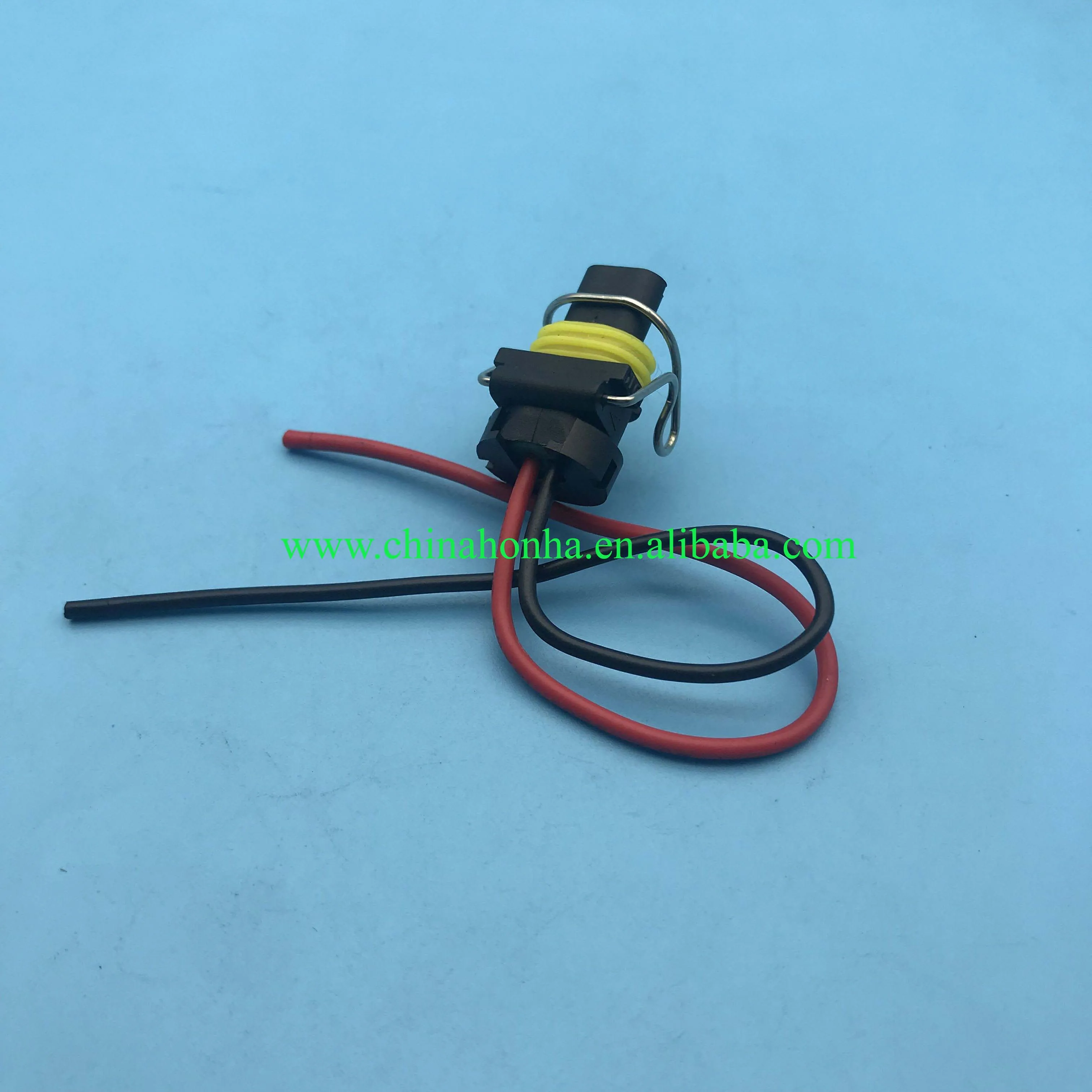 5 pcs with wire 2-контактный автоматический электрический разъем форсунок Авто переходник с внутренней резьбой разъем жгута проводов для E320 323 325 329 330 C7C9 - Название цвета: 5 pcs with wire