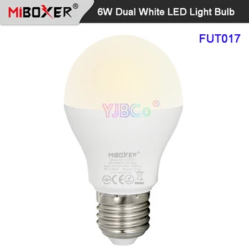 

Miboxer E27 6W Dual White LED Light Bulb FUT017 AC110 220V 2.4G WiFi remote control Smart indoor lamp