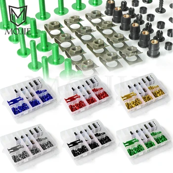 

For Kawasaki Eliminator 600 EN500 ER-5 ER650 ER6F ER6N EX250R EX650 R NINJA Motorcycle Fairing Bolts Screws Kit Fastener Clips
