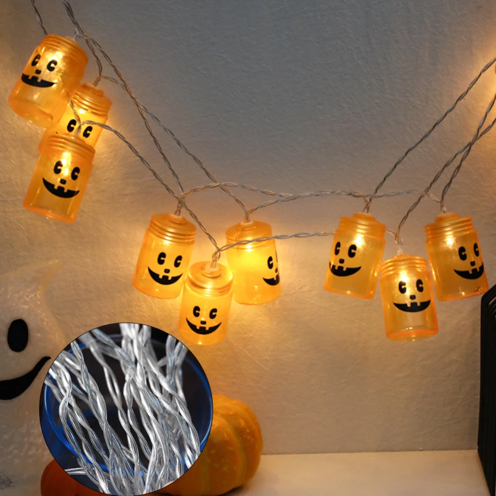 

20 Led Halloween Pumpkin Led String Lights Garden Home Party Decoration Holiday String Light Halloween Lights Lanterns Light