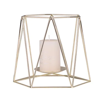 

Fashion Geometric Candlestick Wall Candle Holder Ornament Sconce Matching Tealight Steel Minimalist Wedding Home Decor DF50CH