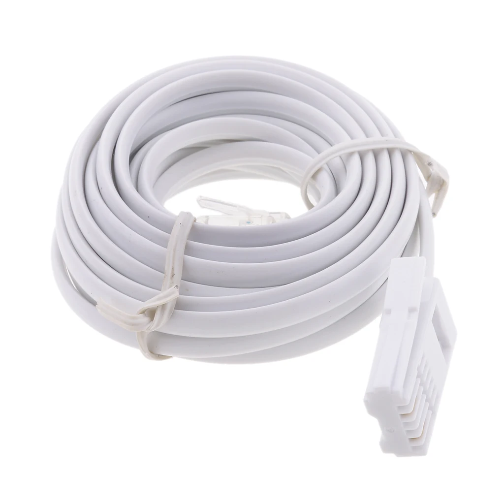 3 Meter 10 Foot RJ11 To UK BT 6P2C Modular Telephone Cable For Landline