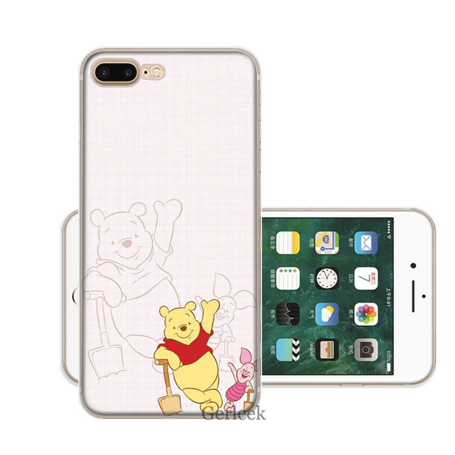Чехол для мобильного телефона из ТПУ для iPhone 11 Pro XR X XS Max iPhone 7 8 6 6S Plus 5 5S SE, чехол с милым рисунком Винни-Пуха - Цвет: 6