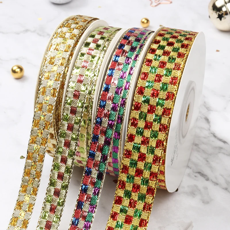 9 м/рулон 11 мм 21 блестящая золотая Grosgrain лента нейлоновая сетчатая для свадьбы