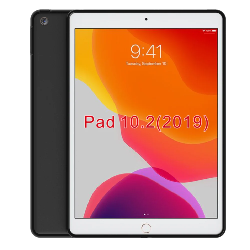 Черный матовый Противоскользящий мягкий ТПУ прозрачный силиконовый прозрачный чехол для нового iPad 10,2