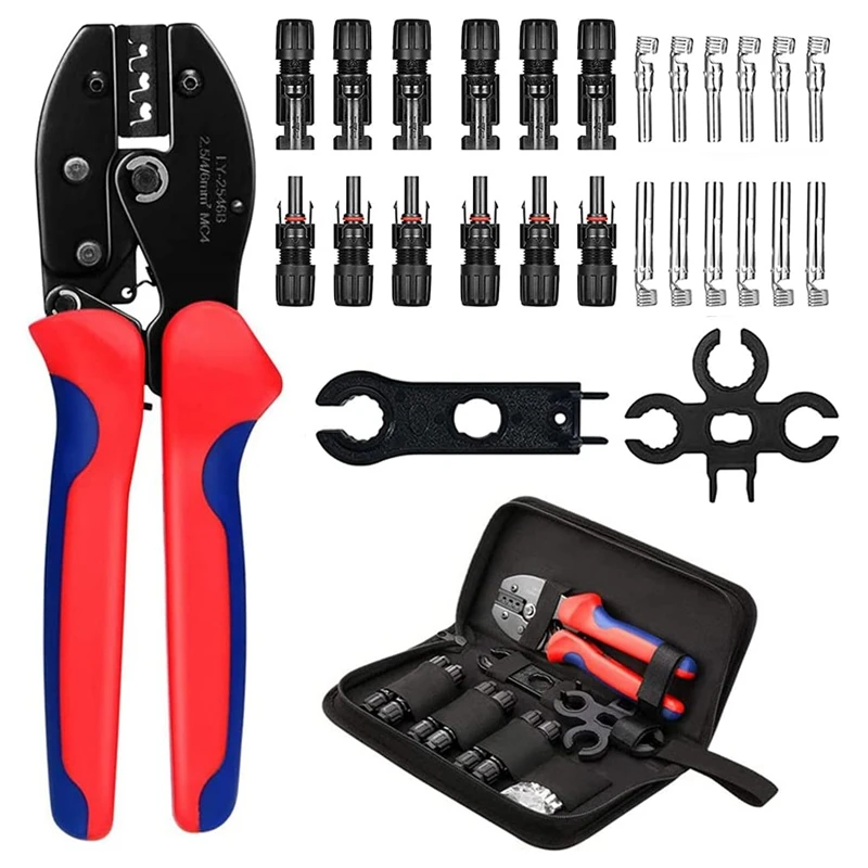 PV 2.5/4/6mm² Wire Crimping Tool Kit ! 10 Pairs MC4 Solar Crimp Tool Connector PV 2.5/4/6mm² Wire Crimping Tool Kit ! 10 Pairs MC4 Solar Crimp Tool Connector