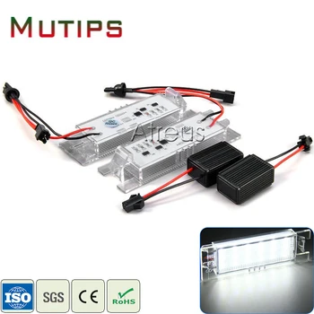 

Mutips Car LED License Plate Lights 12V White SMD3528 Number Plate Lamp with Canbus For Opel Zafira B Astra H Corsa D Insignia