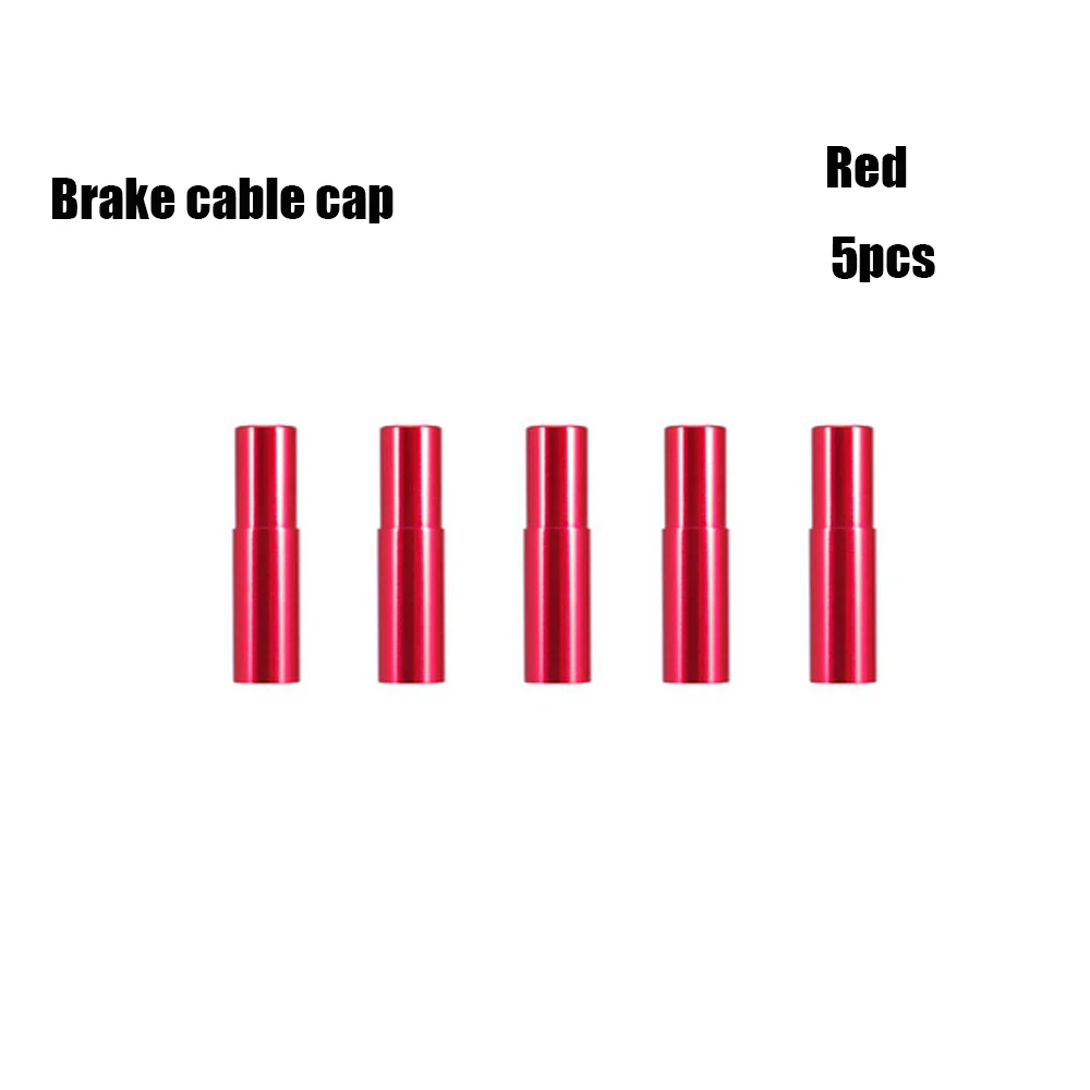 Red Brake Caps 5 шт. 4 цвета Алюминиевый тормоз/переключатель переключения кабеля крышка велосипедный наконечник крышка открытый MTB дорожный Запчасти для велосипедов аксессуар - Цвет: Red Brake Caps