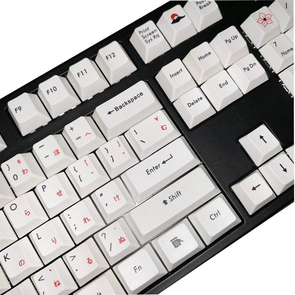 109 ключей/набор японская Сакура PBT краситель Сублимация Keycap механическая клавиатура Вишневый Профиль