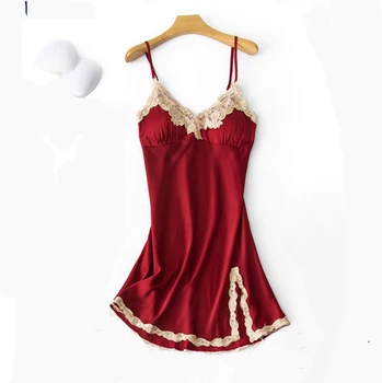 

V-Neck Sleeveless Pajamas Robes Womens Negligee Suspender Gown Nightgown Summer Sleepwear Sleepshirts Lingerie Dress Homewear